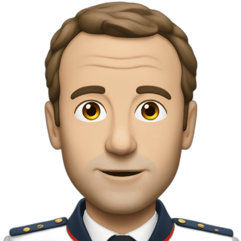 Macron at a speech emoji