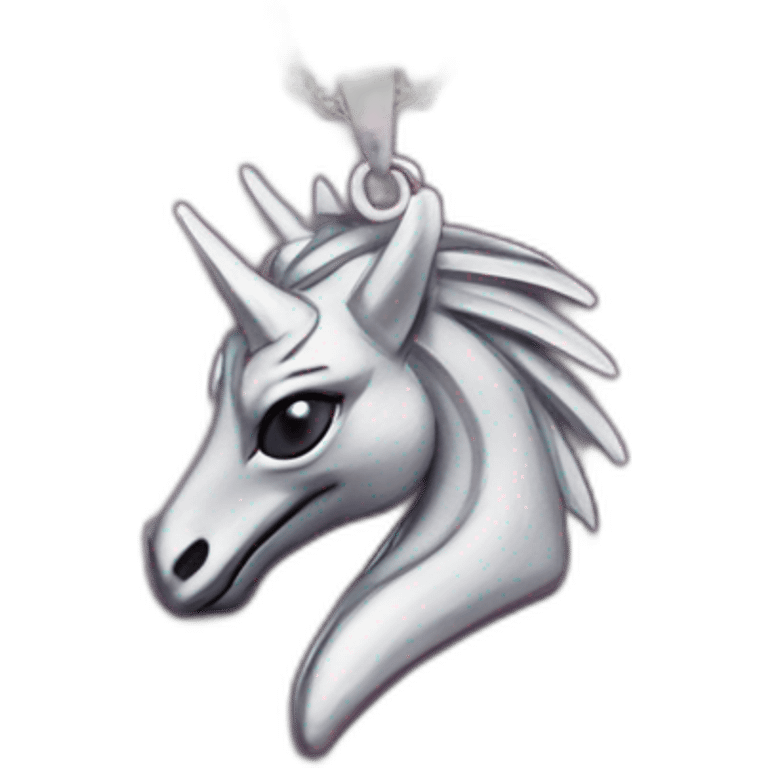 Thestral necklace emoji