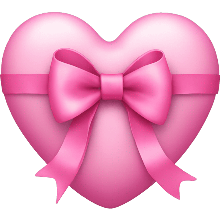 a pink heart wrapped by a bow emoji