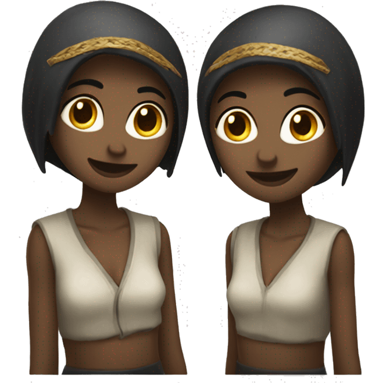 Two lesbian girls on the tekhno party  emoji