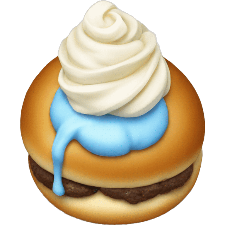 bluebon bun with cream emoji