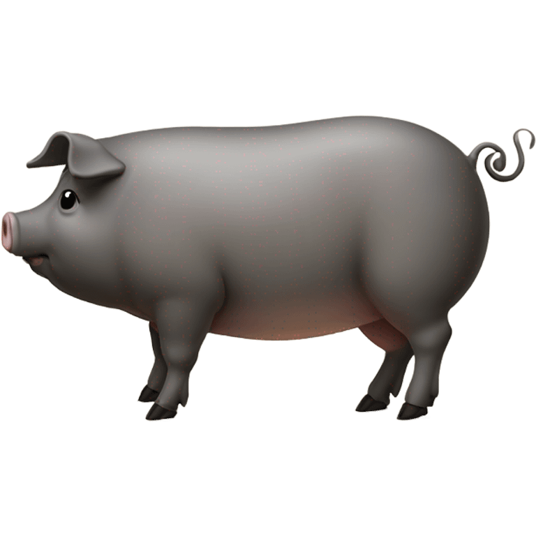 Huge fattest pig side view emoji