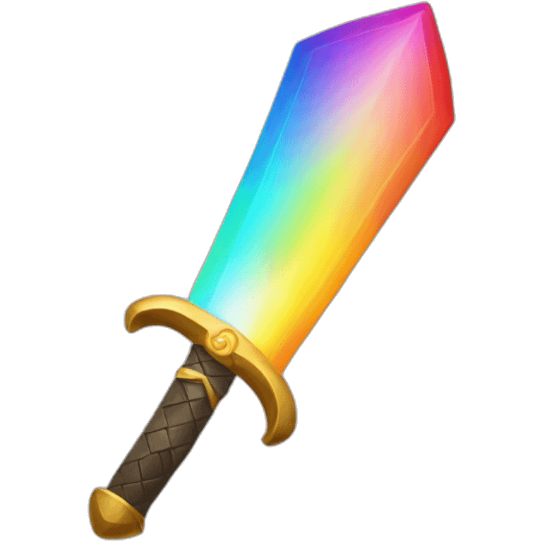 sword rainbow light emoji