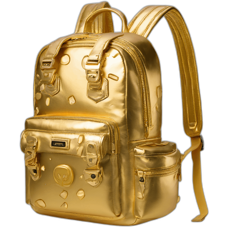 sprayground-golden-backpack emoji