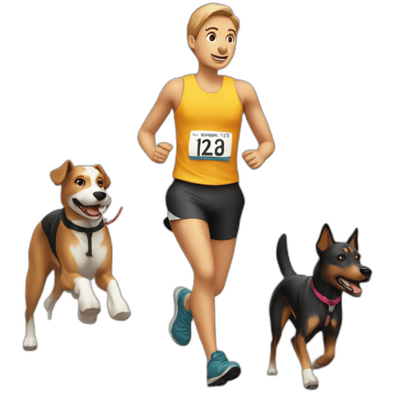 Canicross-activity-runner-and-dog emoji