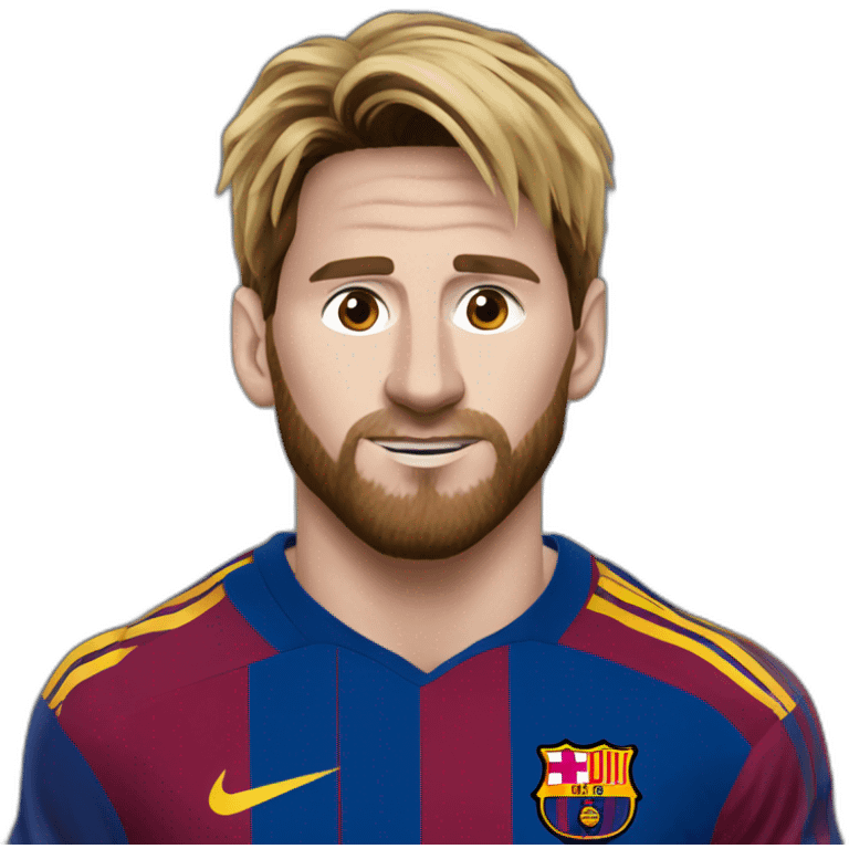 Lionnel Messi tout petit avec une grosse tête  emoji