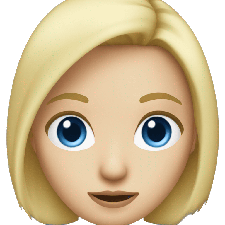 Blonde hair blue eye girl with a gun emoji