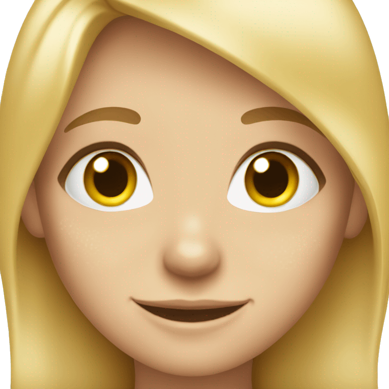 smiling blonde girl with freckles emoji