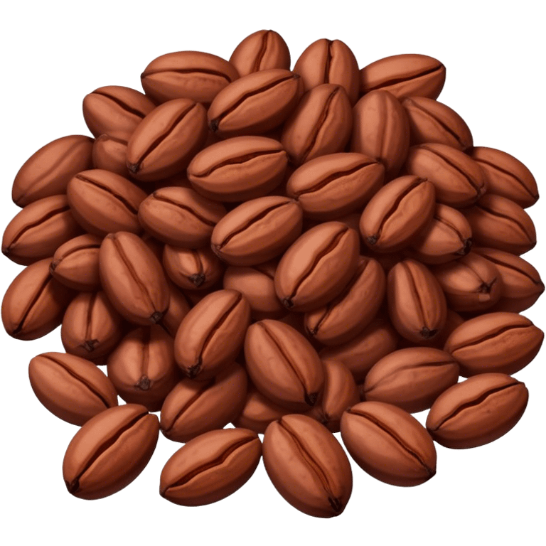 Cocoa beans that is used to make chocolate emoji