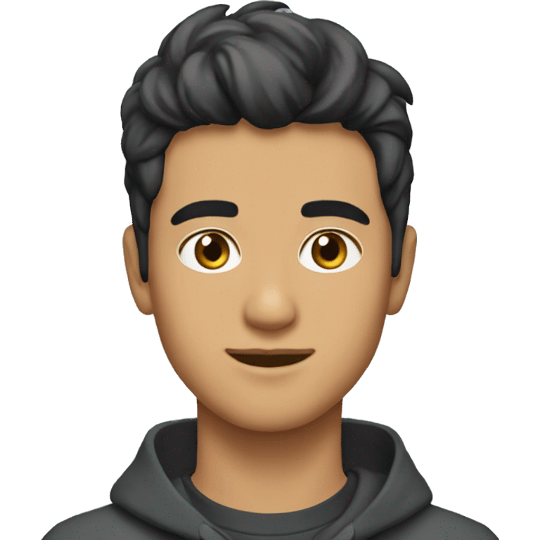 Joven moreno cabello corto emoji