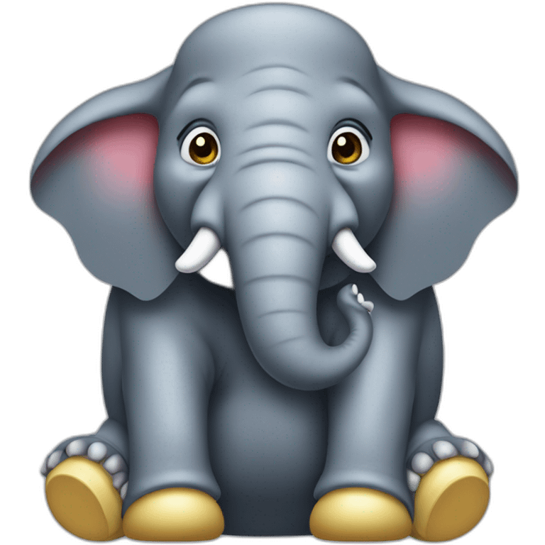 An elephant with the Mario suit saying "chokbar" emoji