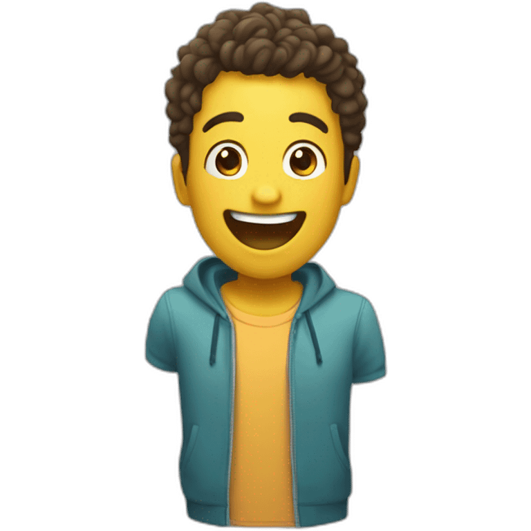 jugando feliz de la vida emoji