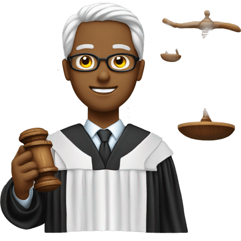 A JUDGE HOLDING A GAVEL emoji