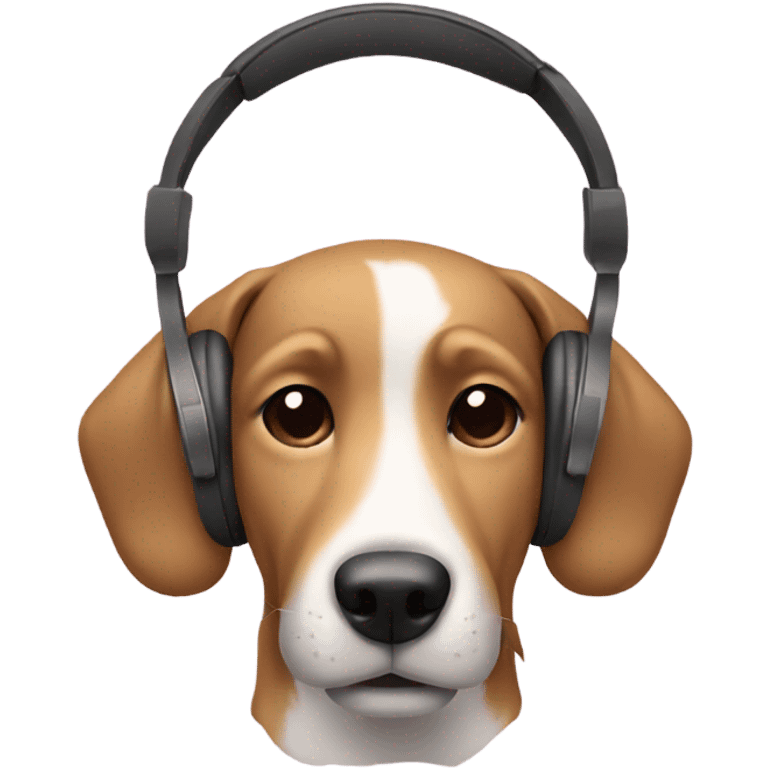 Dog with headphones emoji