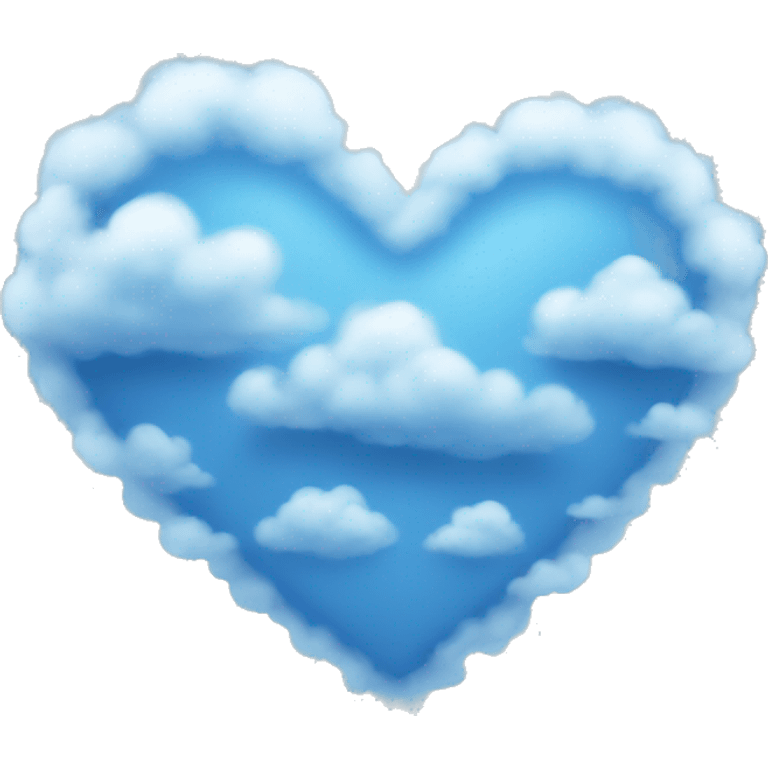 Blue cloudy heart emoji