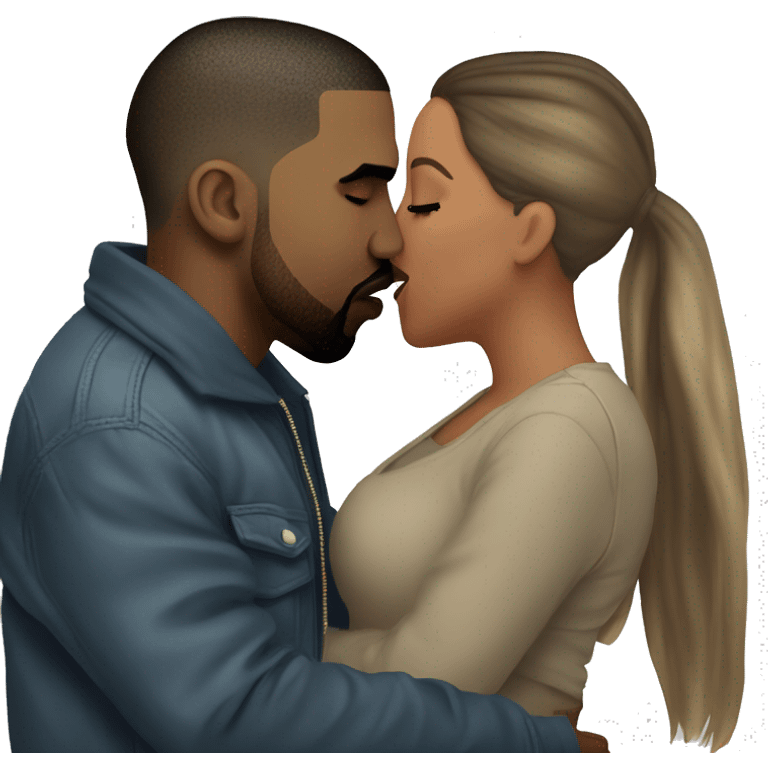 kanye west kissed drake emoji