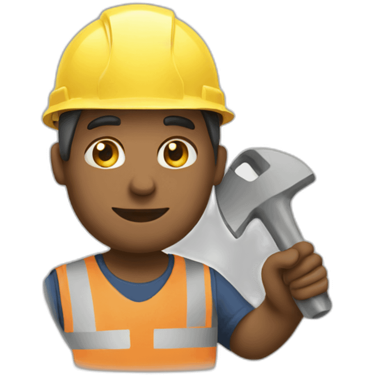 A worker working on the construction site emoji