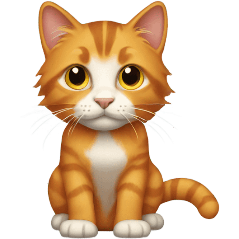 Orange long hair tabby emoji