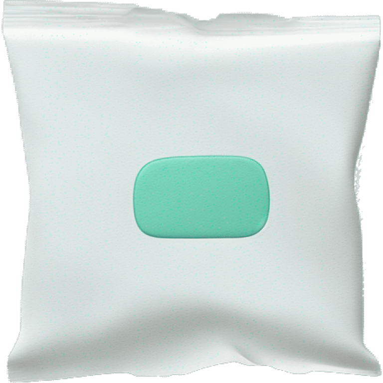 Plain White and teal wipes emoji