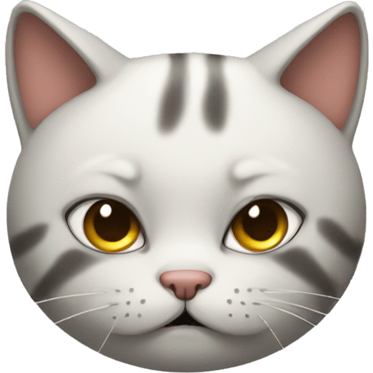 A guilty cat emoji