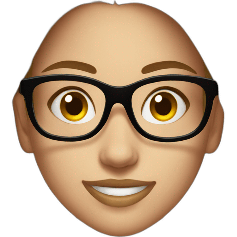 Beautiful girl do athletics with glasses  emoji