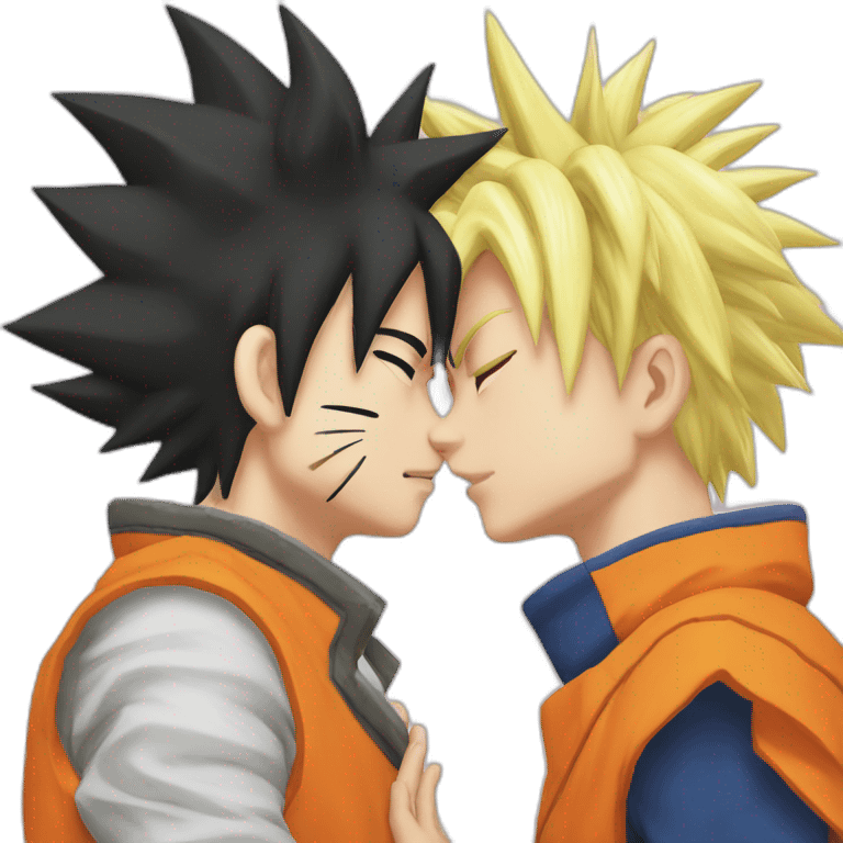 goku kiss naruto emoji