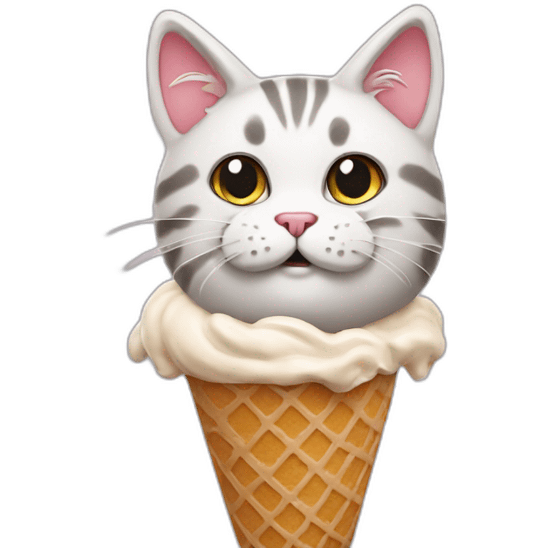 ice cream cat emoji