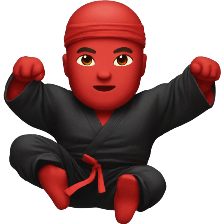 Kung-fu 🥋 red and black emoji