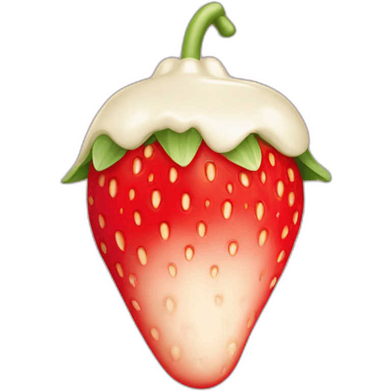 cream strawberry emoji