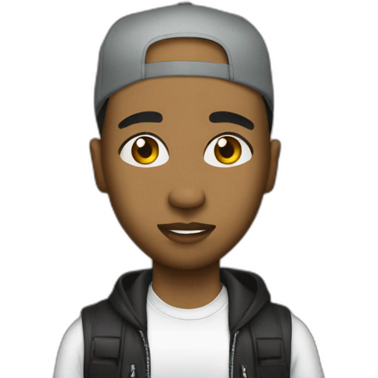 rapper mixed race emoji