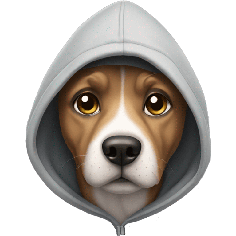 Dog wearing a hoodie  emoji