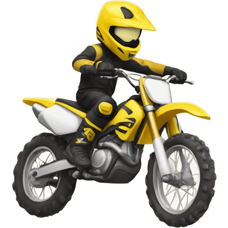 Yellow dirtbike emoji