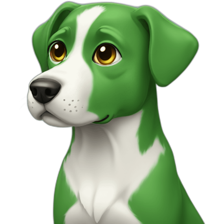 Dog green emoji