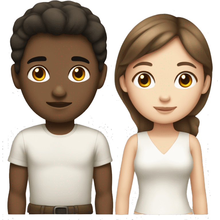 brunette white girl and philippine boy  emoji