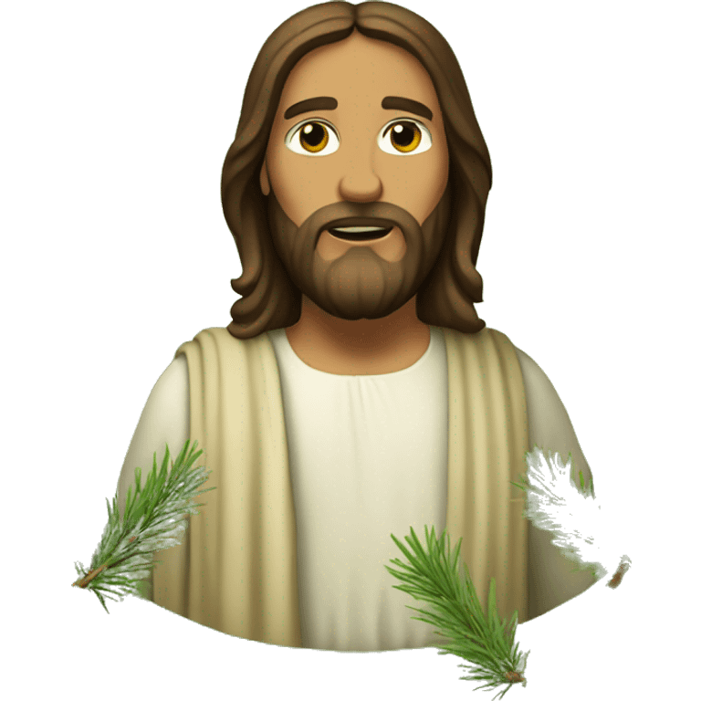 Jesus with pines emoji