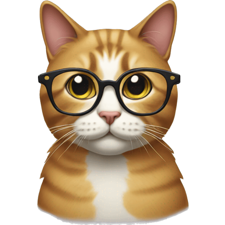 Cat wit glasses emoji