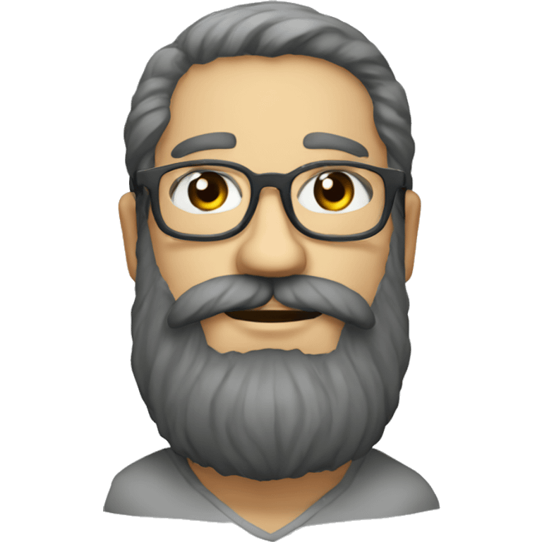 French Bearded person majestic with glasses emoji