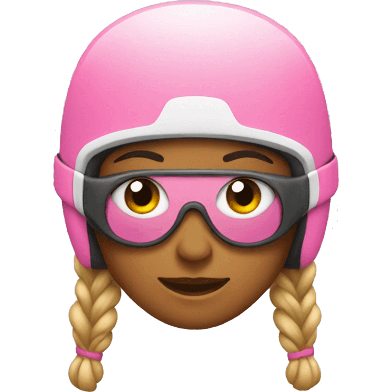 Pink ski suit emoji