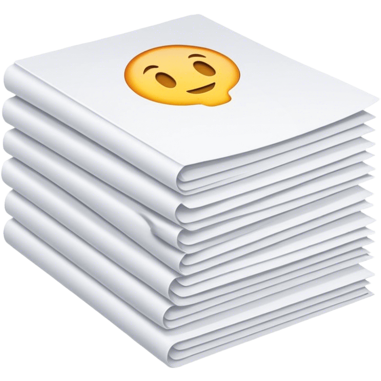 folhas de papel emoji