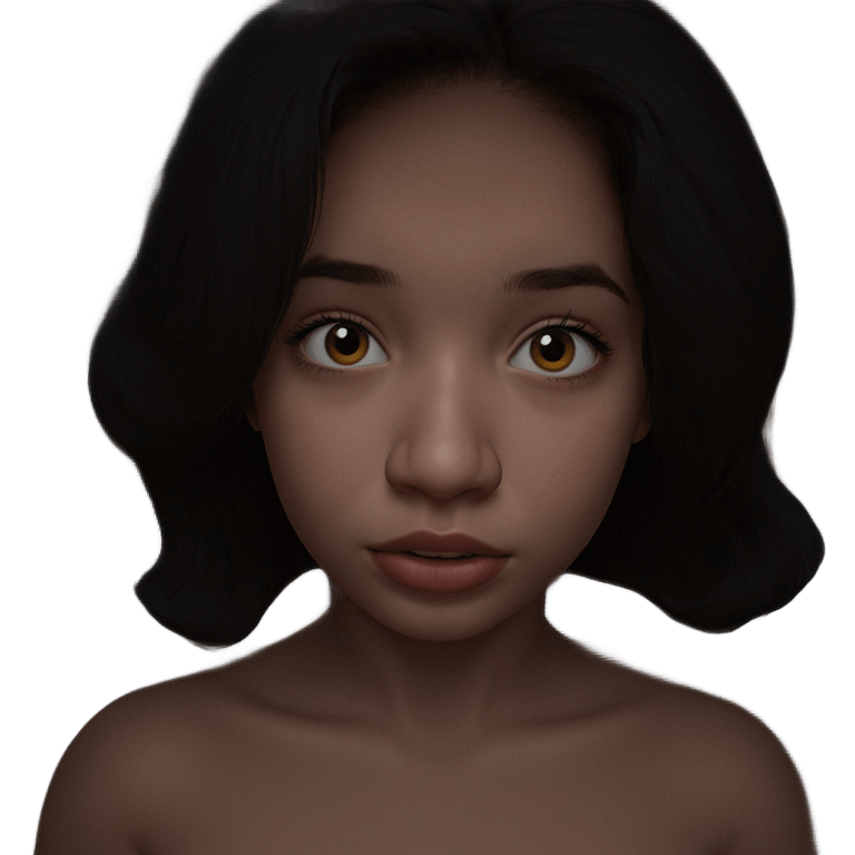 realistic portrait of girl emoji