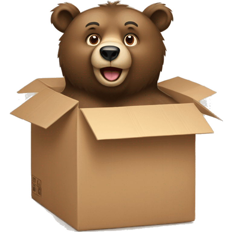 Bear with boxes emoji