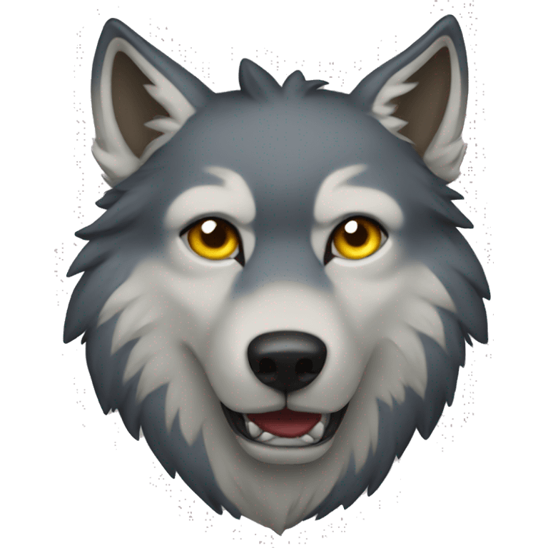 wolf with topdevil emoji