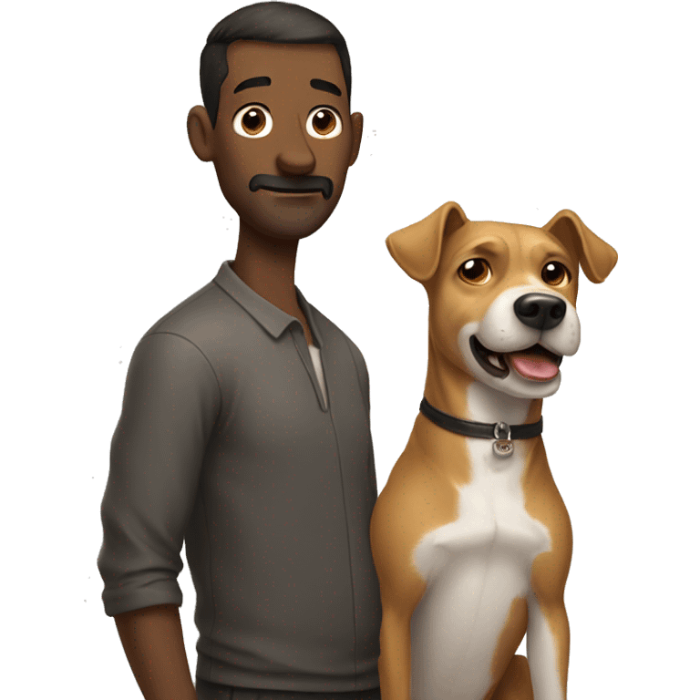 Dog and man emoji