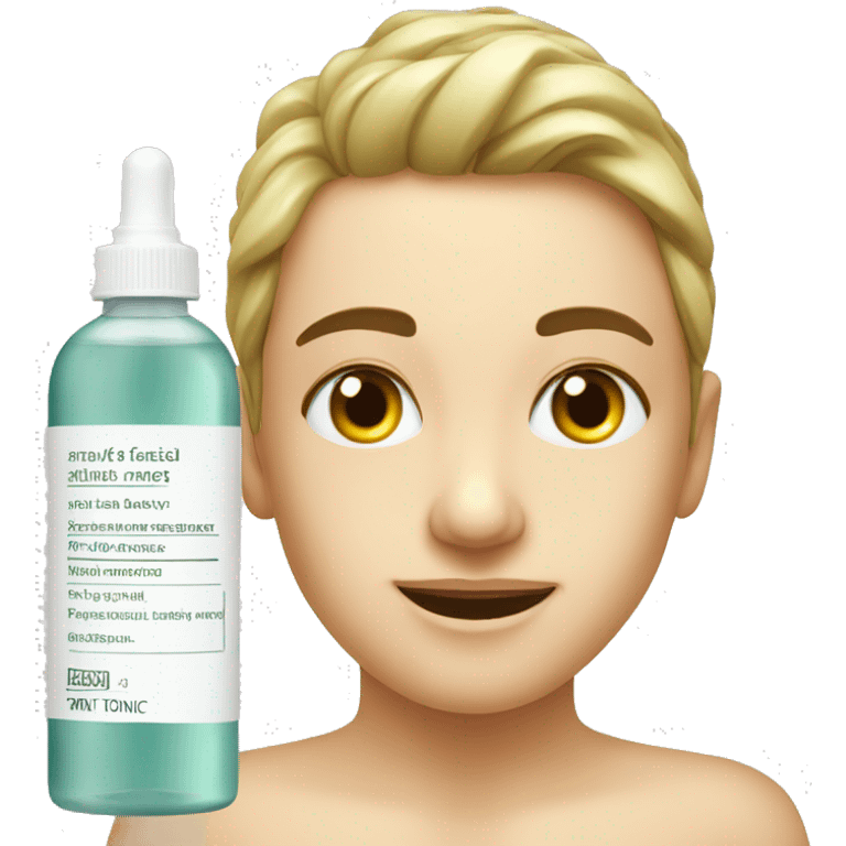 facial tonic with label emoji