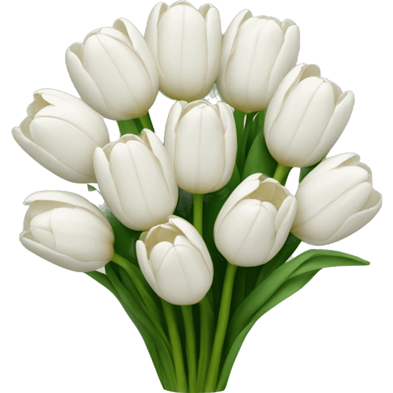 white bouquet of tulips emoji