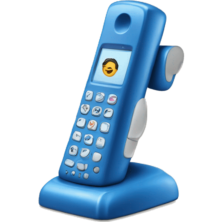 blue touch phone  emoji