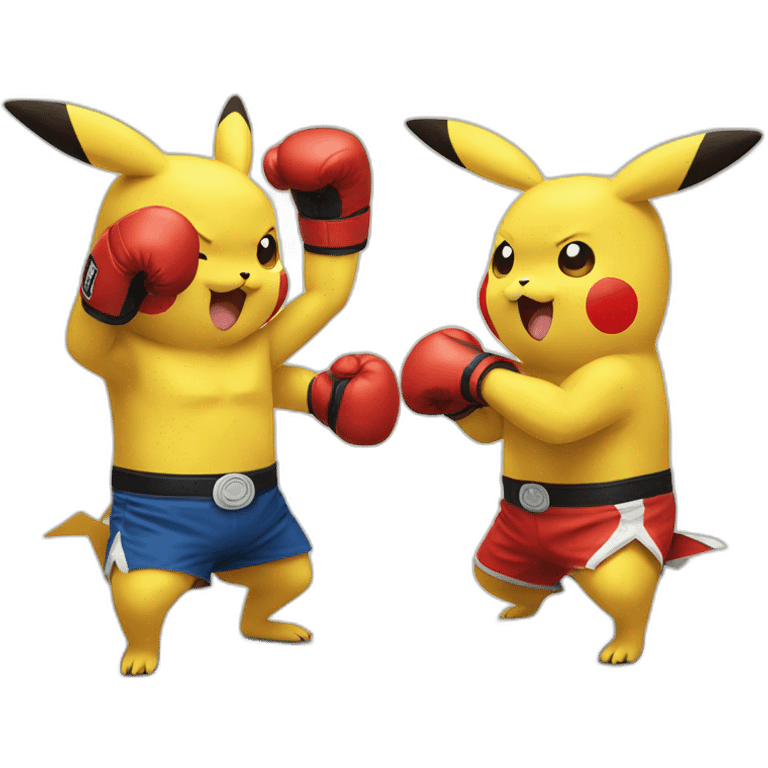 Pikachu boxing  emoji