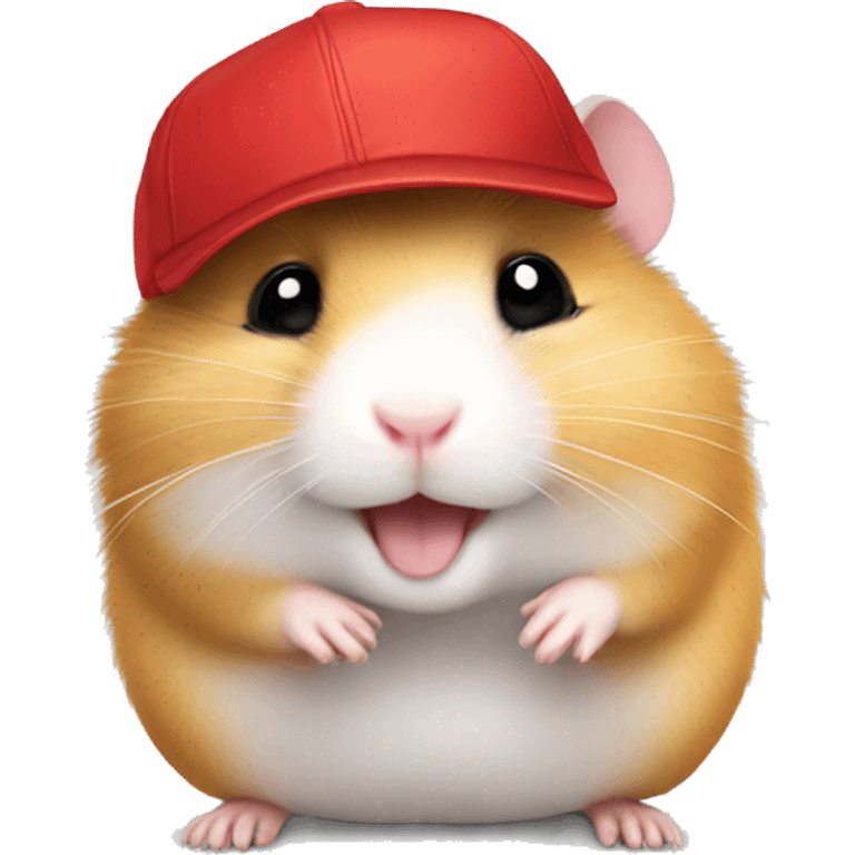 Cute Hamster with cap emoji