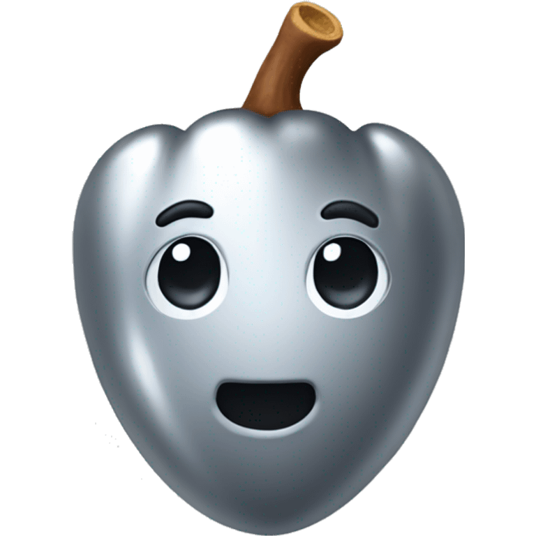 SINGLE sparkling silver acorn emoji