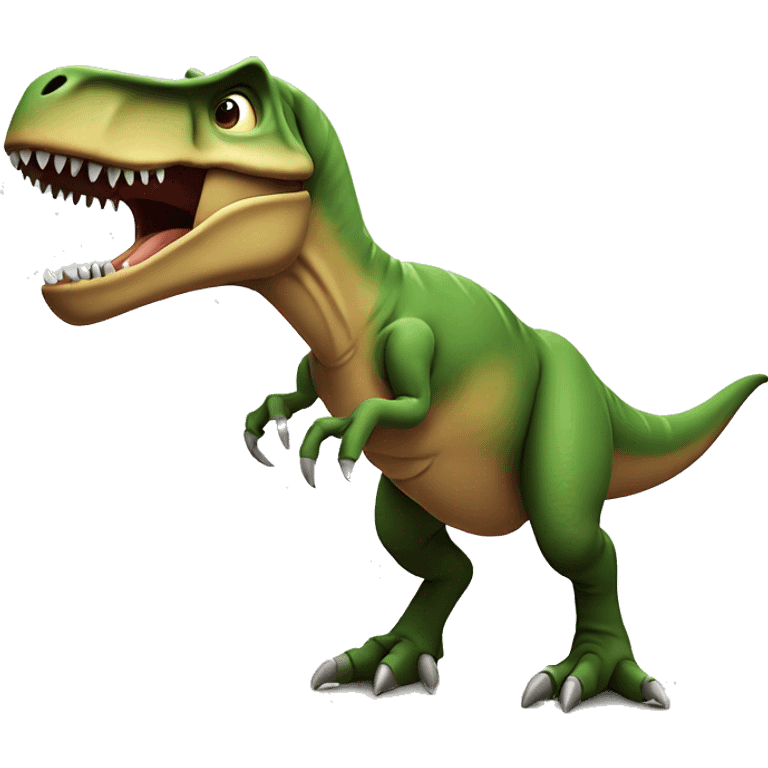 T-rex with a broken arm emoji